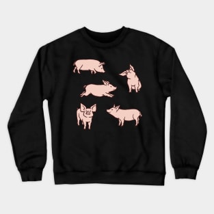 little pigs sticking Crewneck Sweatshirt